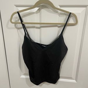 NWT Zara Cropped Top with Mesh Neck